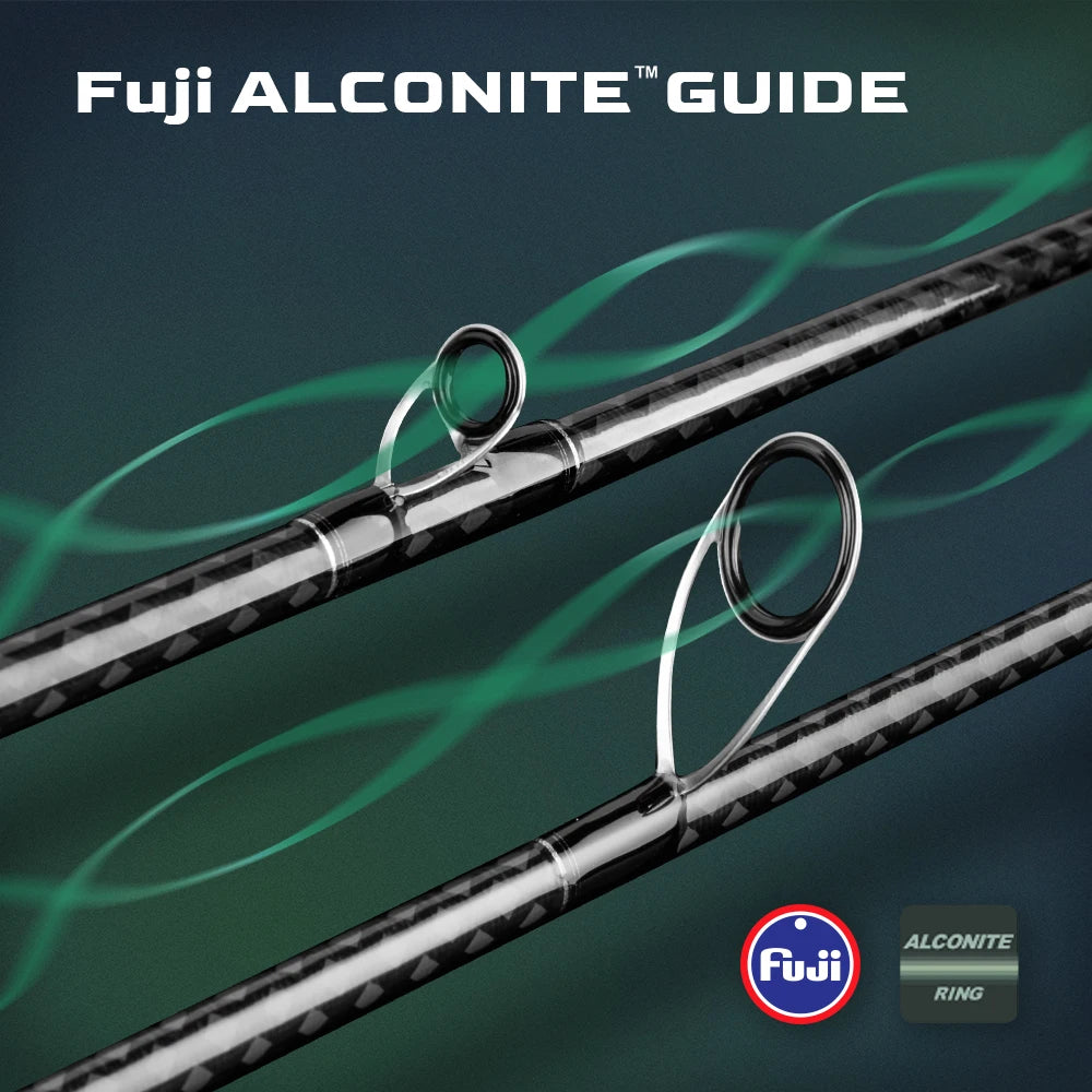 Soul Spinning Rod, Toray 30+36T Carbon Fiber Tournament-Grade Fishing Rod, Fuji Alconite Guides, Fast Action Rod