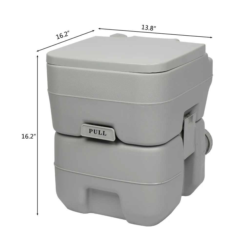 Portable Flush Toilet for Car Tent Outdoor Camping Removable 20L Plastic  with Double Outlet Odor Proof Leak Proof Durable