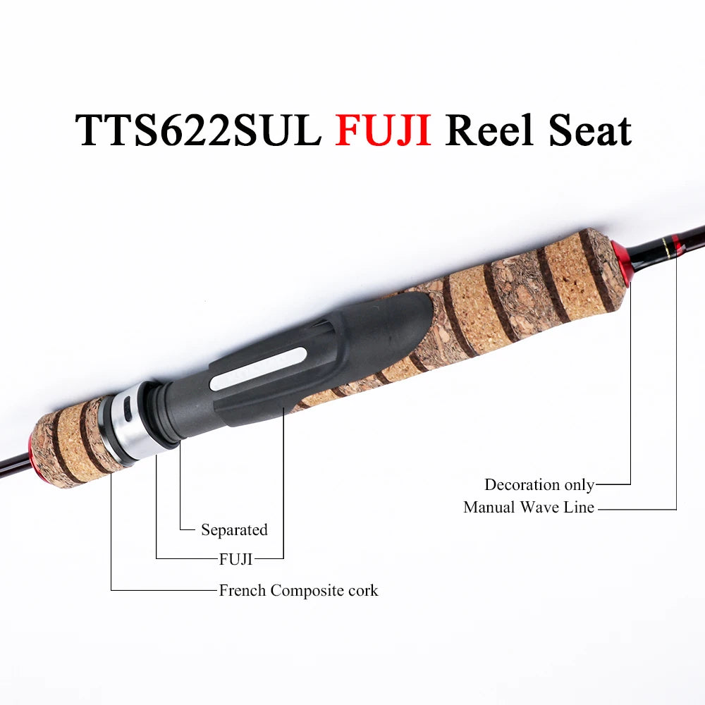 Super Ultralight 1.56m 5'2" Casting 1.86m 6'2" Spinning Soft Carbon Fishing Rod