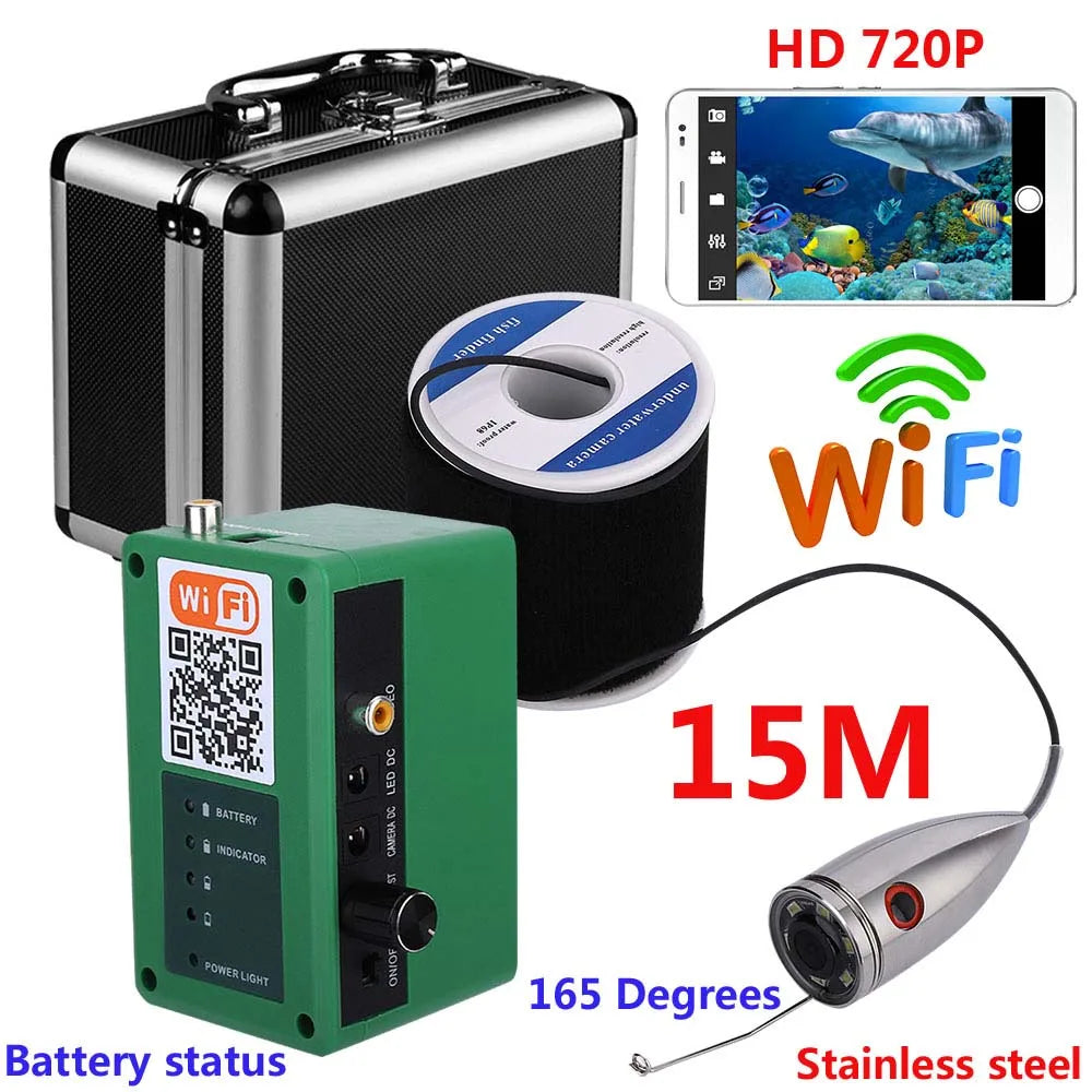 HD Wifi Wireless Underwater Fishing Camera Video Recording For Android APP Supports Video Record and Take Photo