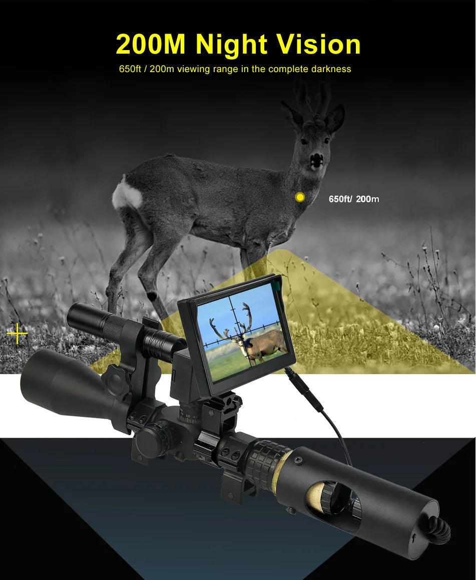 Infrared LED IR Night Vision Rifle scope Hunting Scopes Optics Sight Hunting Camera Hunting Wildlife Night Vision