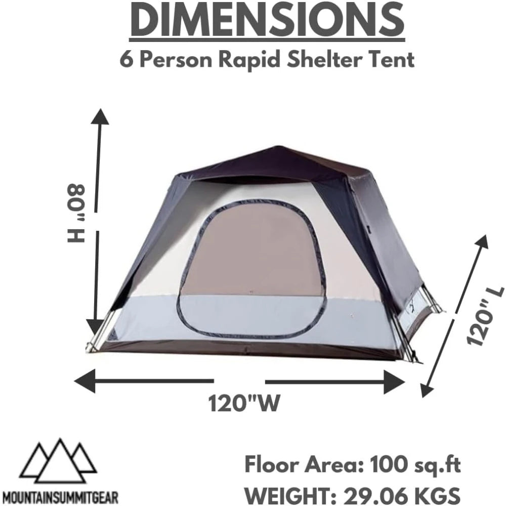 Rapid 6-Person Tent, Camping Gear for The Outdoors, Camping, Rapid Tent