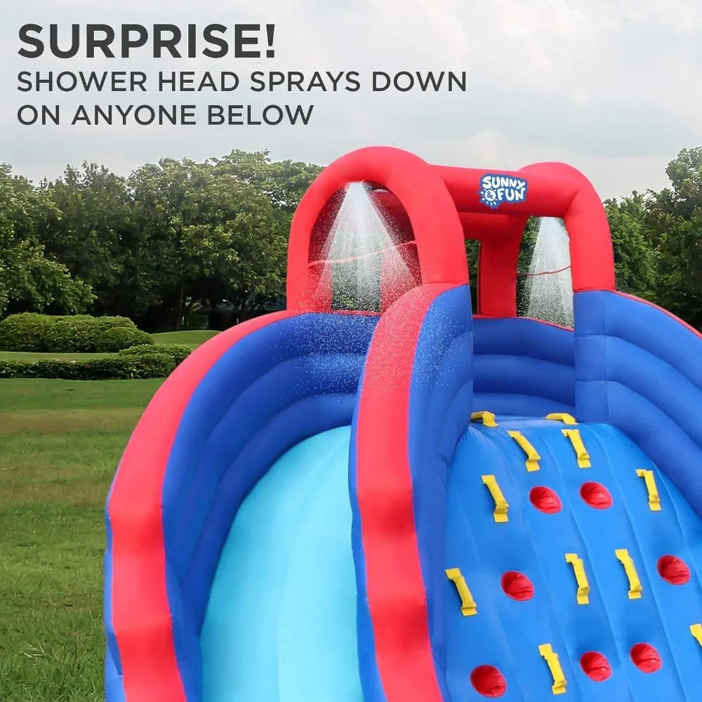 Inflatable Water Slide Park – Heavy-Duty for Outdoor Fun - Climbing Wall