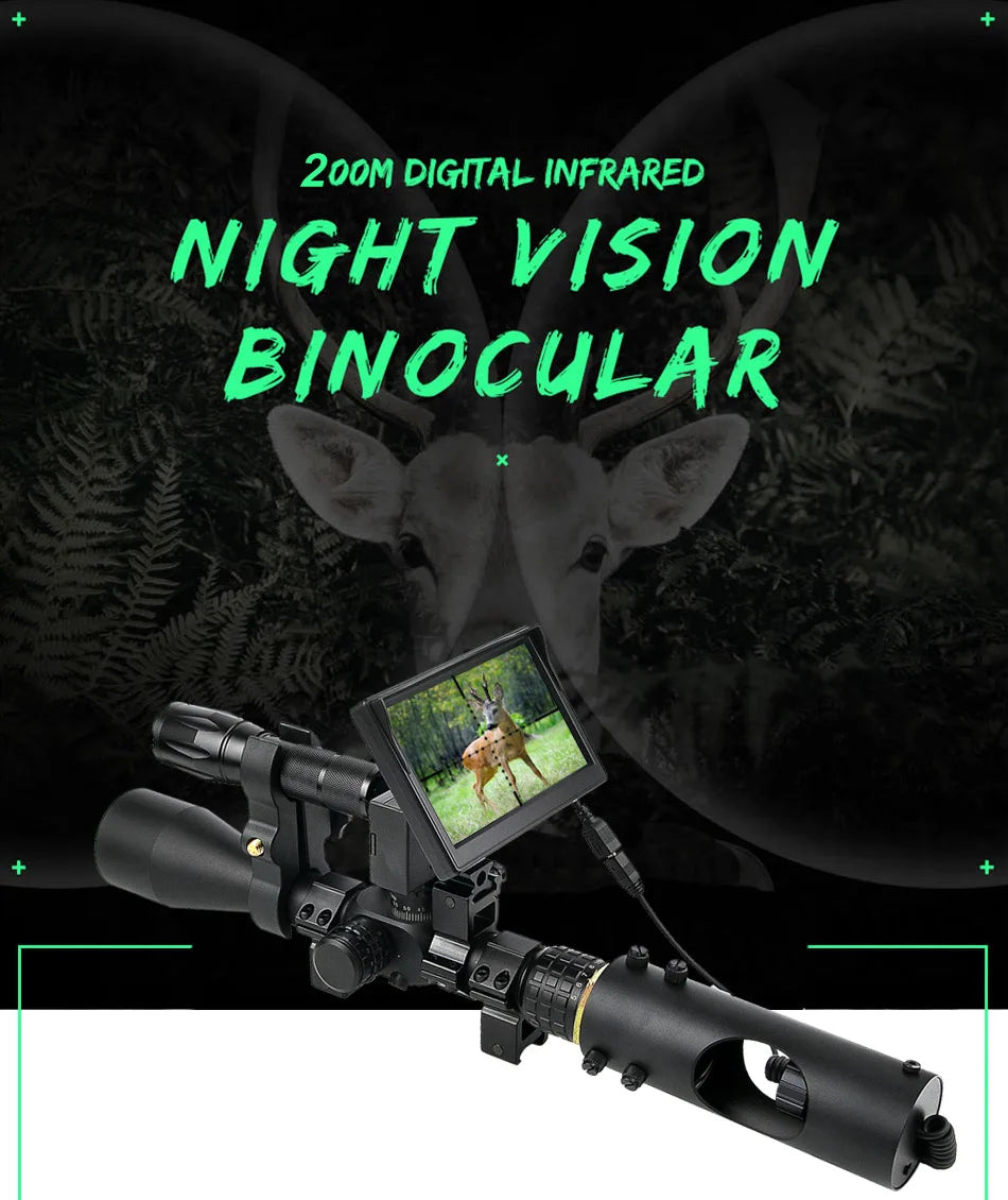 Infrared LED IR Night Vision Rifle scope Hunting Scopes Optics Sight Hunting Camera Hunting Wildlife Night Vision