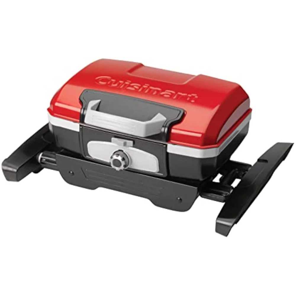 Portable Gas Grill with Versa Stand, Red camping equipment