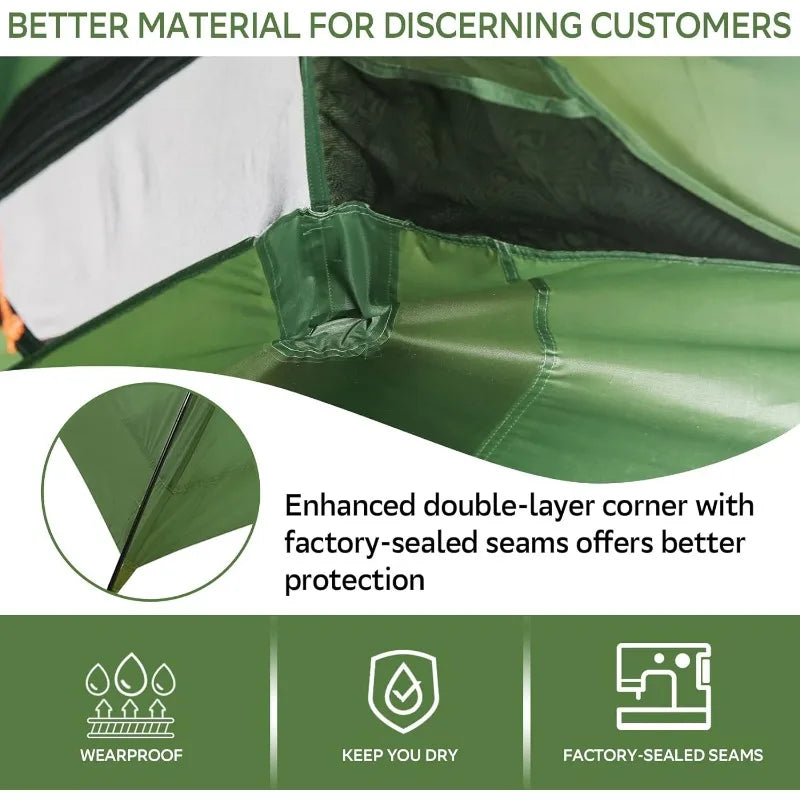 Lightweight Backpacking Tent - 3 Season Ultralight Waterproof Camping Tent