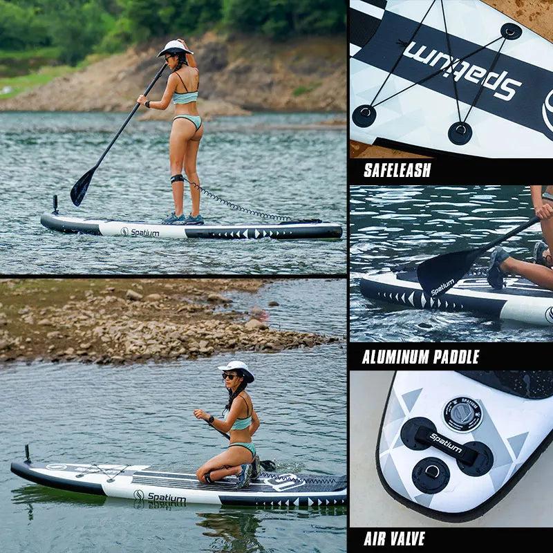 Board Portable Water Sports Air Inflatable Anti-Skid Surfing Board  Equipped With Air Pump, Backpack,