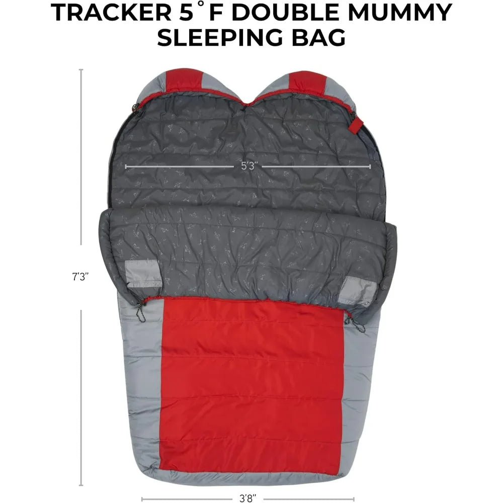 5 Degree Sleeping Bags; Lightweight, Warm Mummy Sleeping Bag, Camping, Backpacking, Hiking