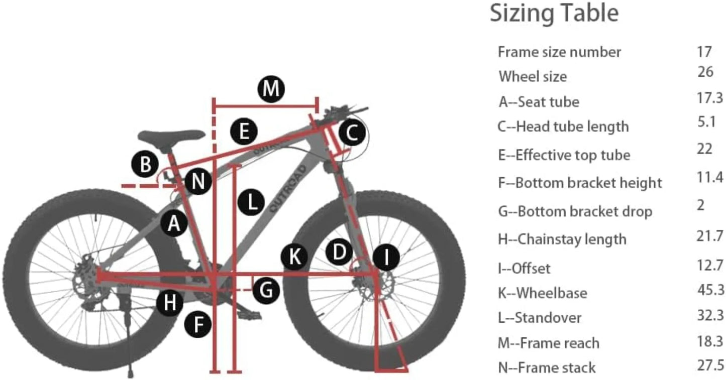 Tire Mountain Bike with 26 inch Wheels 21 Speed with High Carbon Steel Frame Double Disc Brake and Front Suspension Anti-Slip