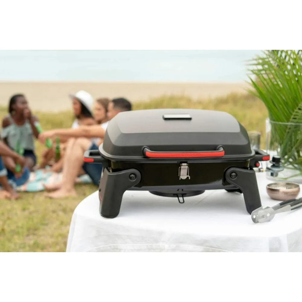 BBQ Grills, 1 Burner Portable Gas Grill for Camping, Outdoor Cooking , Outdoor Kitchen, Barbecue with Two BBQ Grills