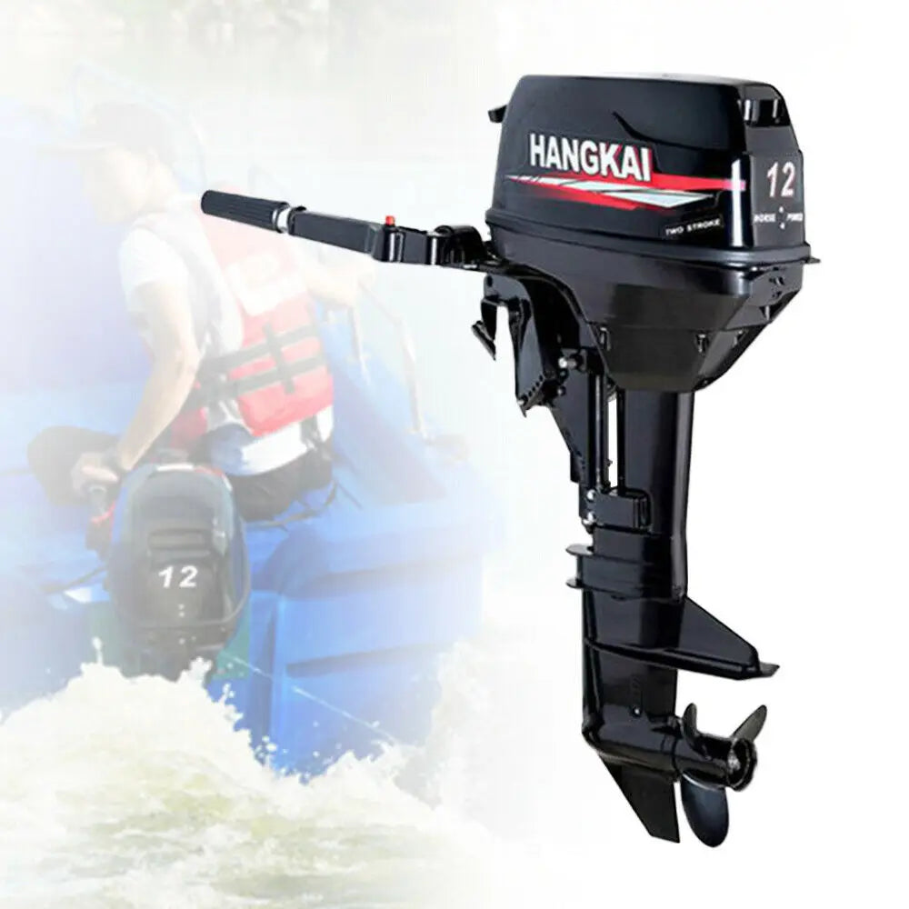 2 Stroke 169CC 12HP Outboard Motor Inflatable Fishing Boat Engine with Water Cooling  System for Inflatable Boats