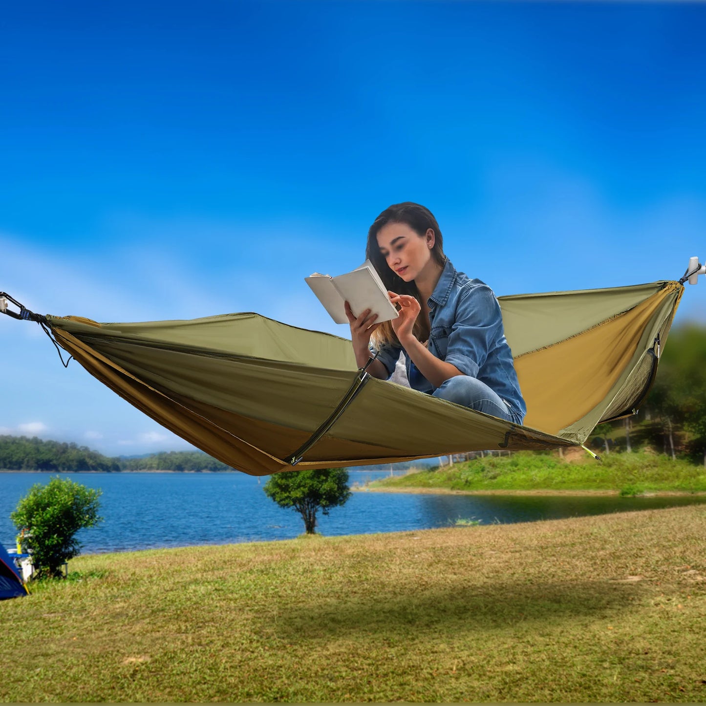 Camping Hammock, Portable Anti-mosquito and Anti-Sun Hammock - Get Outdoors Now