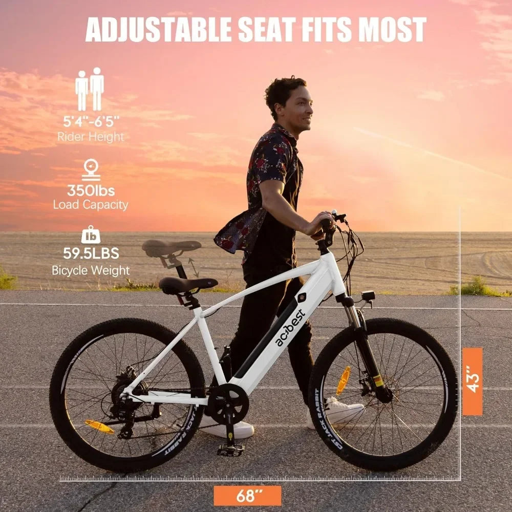 Electric Bike -468Wh Removable Built, Brushless Motor Mountain bike,Tire Step Over Bicycle, Max 50 Miles, - Get Outdoors Now