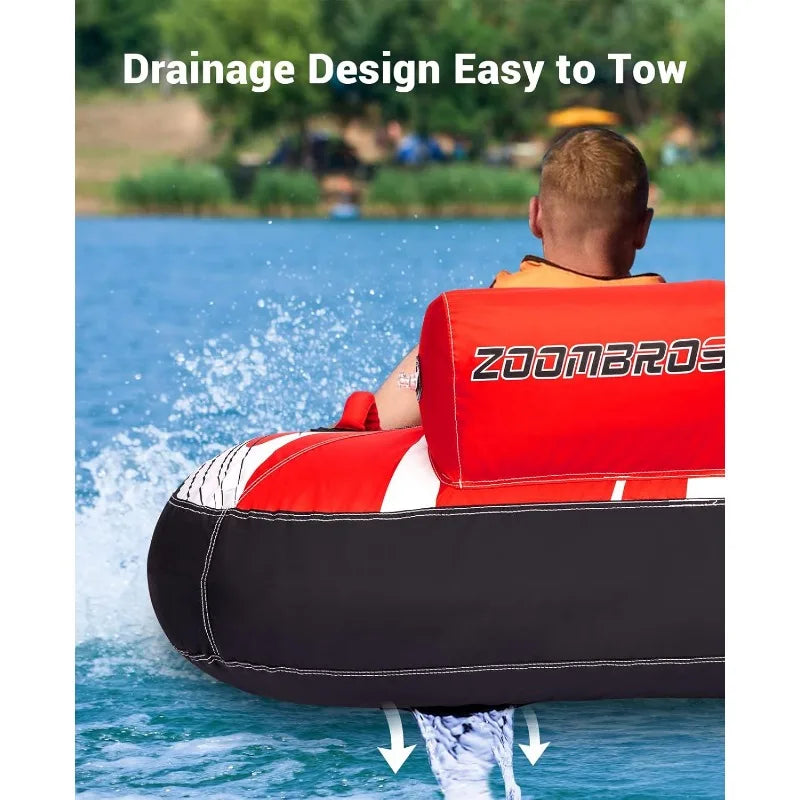 Towable Tubes for Boating 2 Person, Safety Inflatable Water Sport Towables