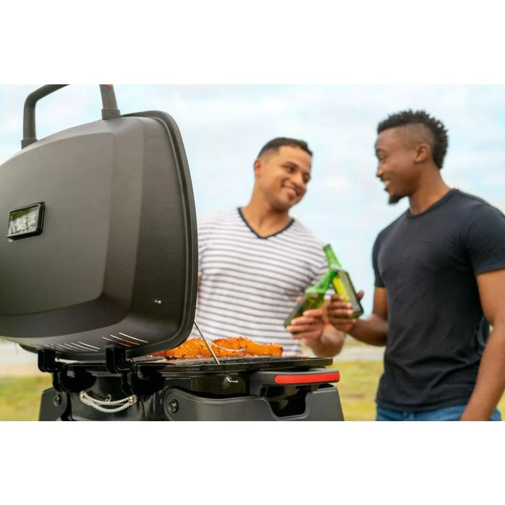 BBQ Grills, 1 Burner Portable Gas Grill for Camping, Outdoor Cooking , Outdoor Kitchen, Barbecue with Two BBQ Grills