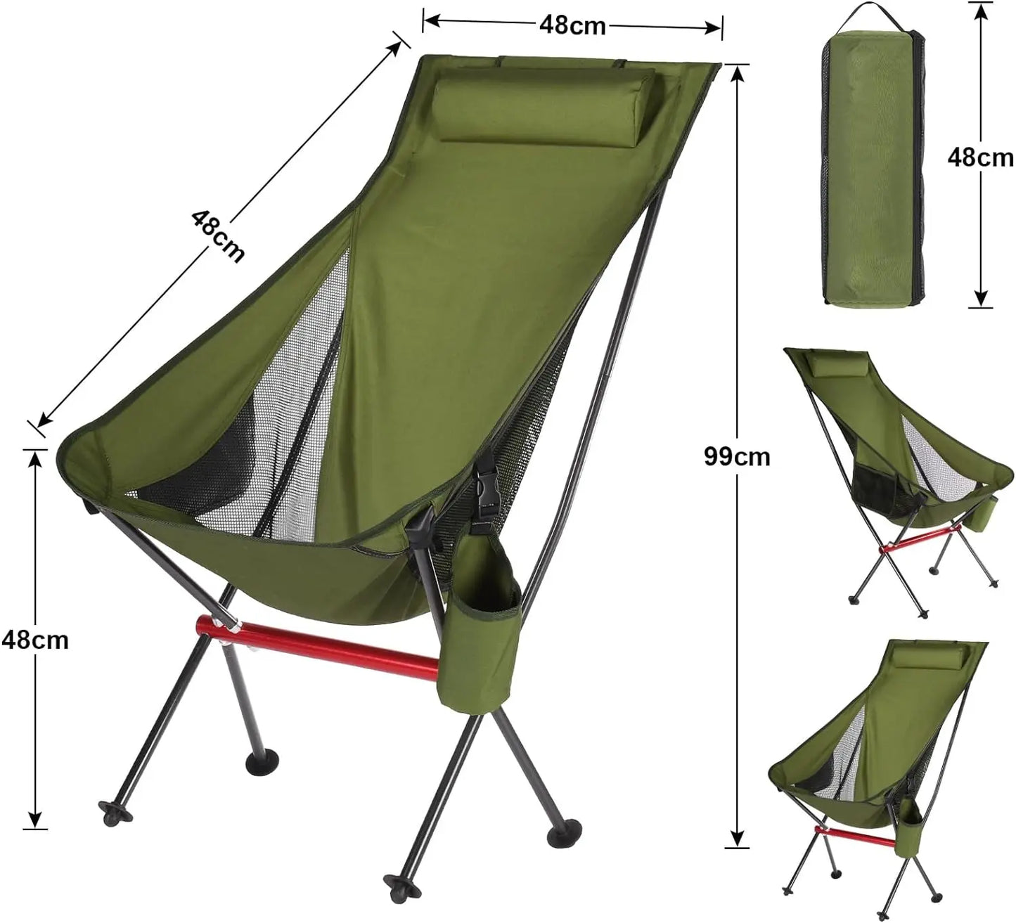 Outdoor Camping Ultralight Folding Chair Travel Chair Fishing BBQ Hiking Strong High Load 150kg Beach Oxford Cloth Fishing Chair - Get Outdoors Now