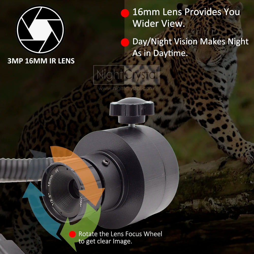 Day Night Vision Scope with Hunting Camera 4.3" Screen and Laser IR Lantern Optics Sight 720P HD Record Video Take Photo