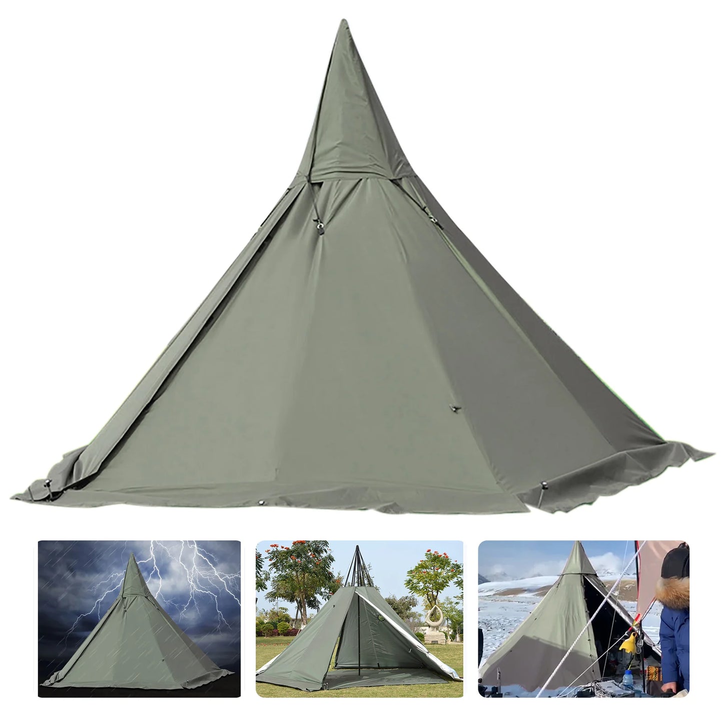 Camping Tent 4 Season 2 Doors Hike Waterproof Fabric  for Hiking, Camping Suit for 2 People