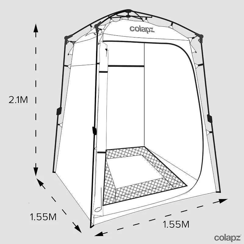 Camping Shower Tent and Pop Up Toilet Tent - Additional Camping Storage Tall Tent - Privacy Beach Tents Shelters