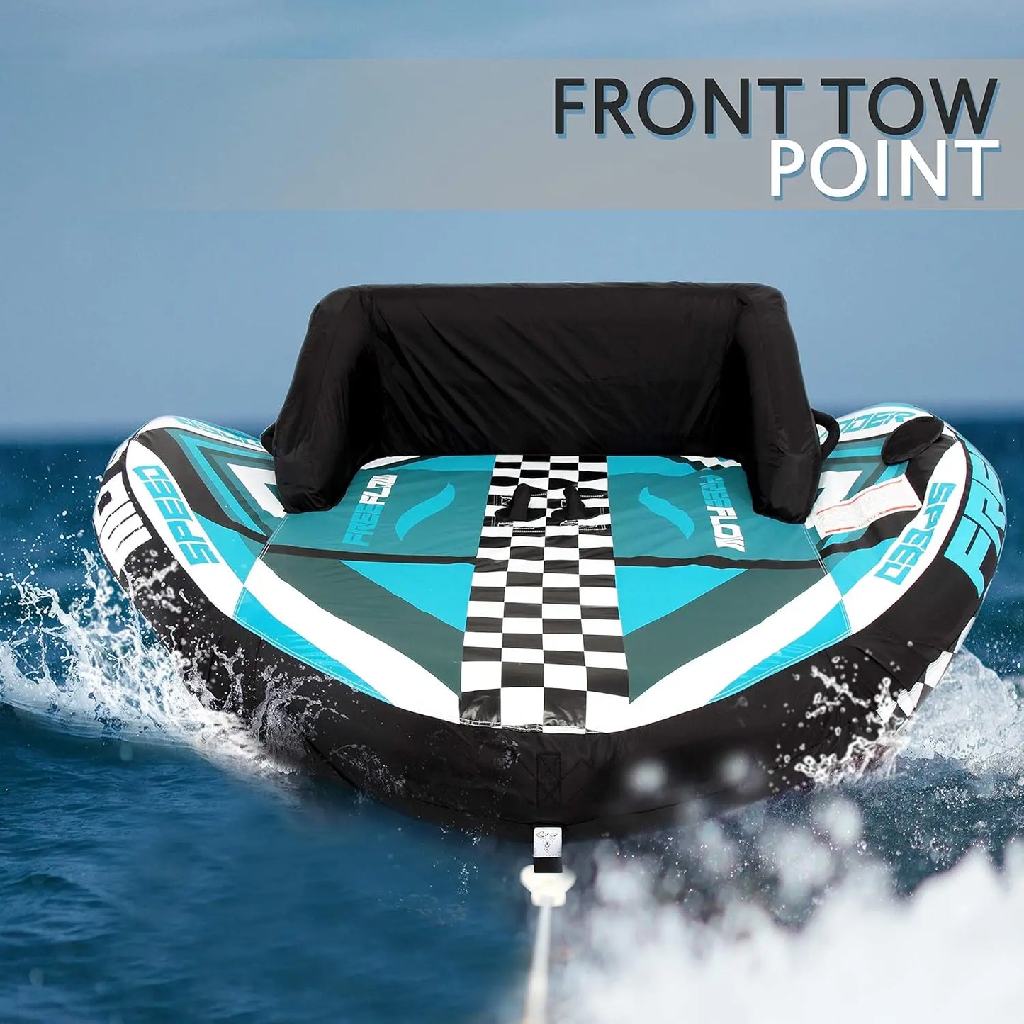 Heavy-Duty Inflatable Towable Booster Tube - Water  Float Tow Raft, Water sports Pull Boats/Tub