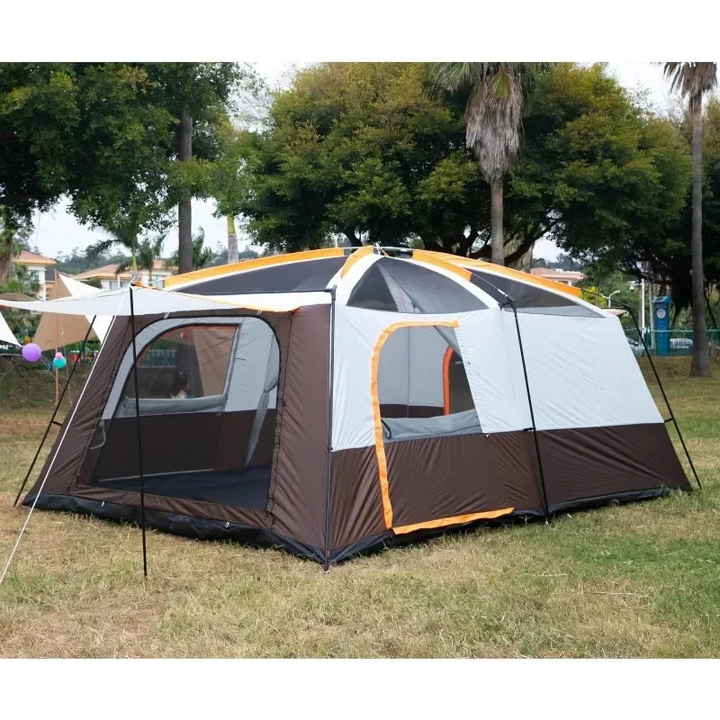 Extra Large Tent 10/12/14 Person,Family Cabin Tents,Waterproof,Double Layer,Big Tent for Outdoor,Picnic,Camping,Family Gathering - Get Outdoors Now