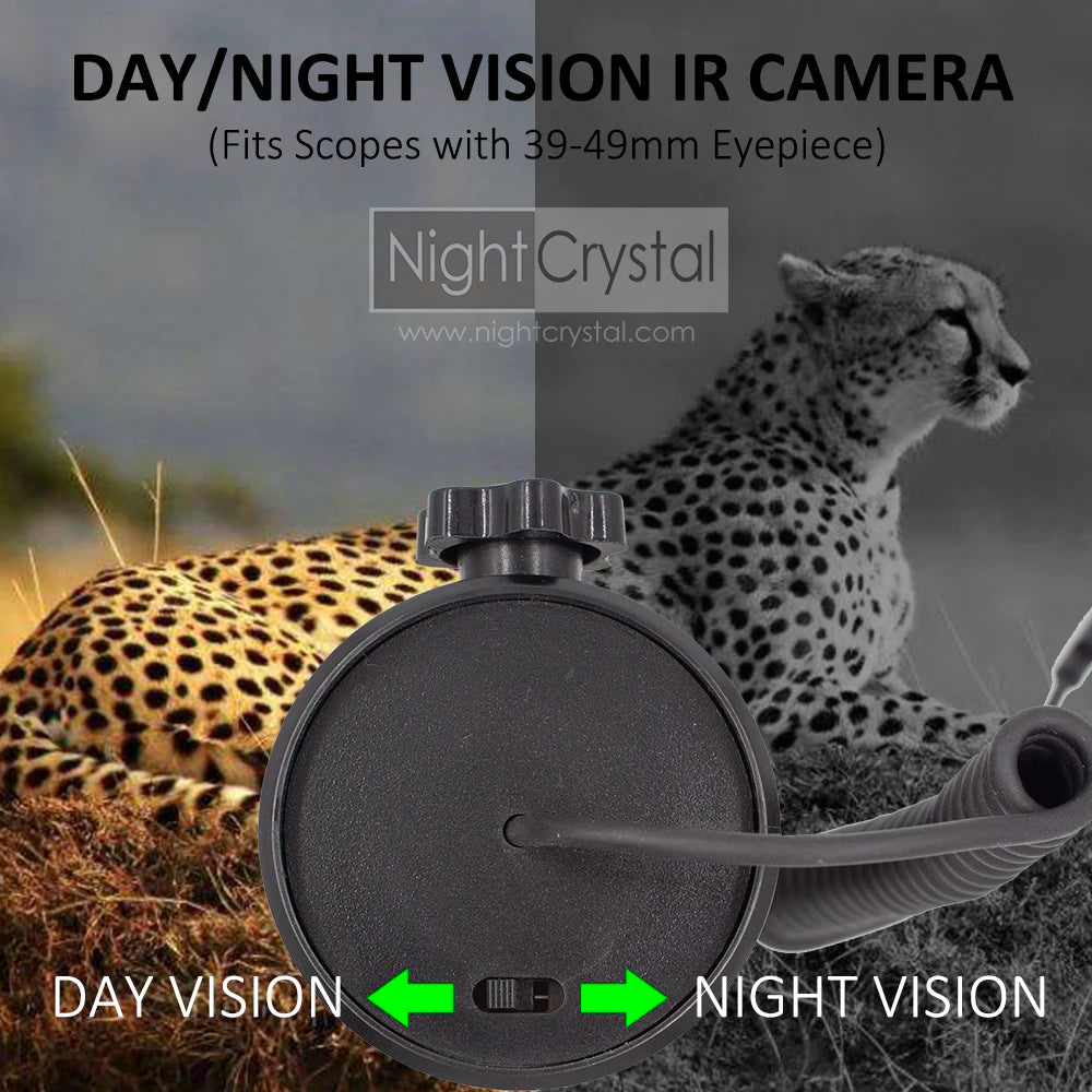 Day Night Vision Scope with Hunting Camera 4.3" Screen and Laser IR Lantern Optics Sight 720P HD Record Video Take Photo