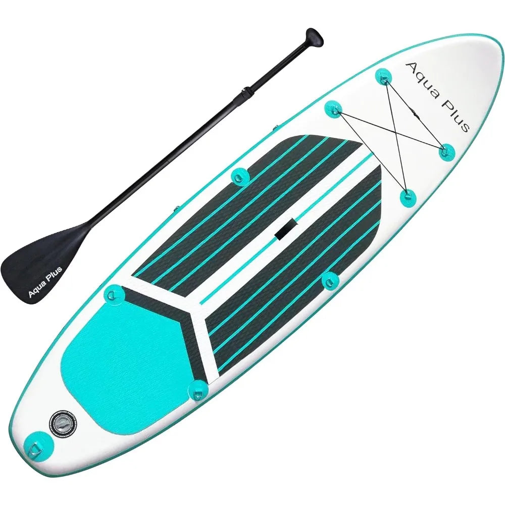 Thick Inflatable SUP for All Skill Levels Stand Up Paddle Board,Paddle,Double Action Pump,ISUP Travel Backpack