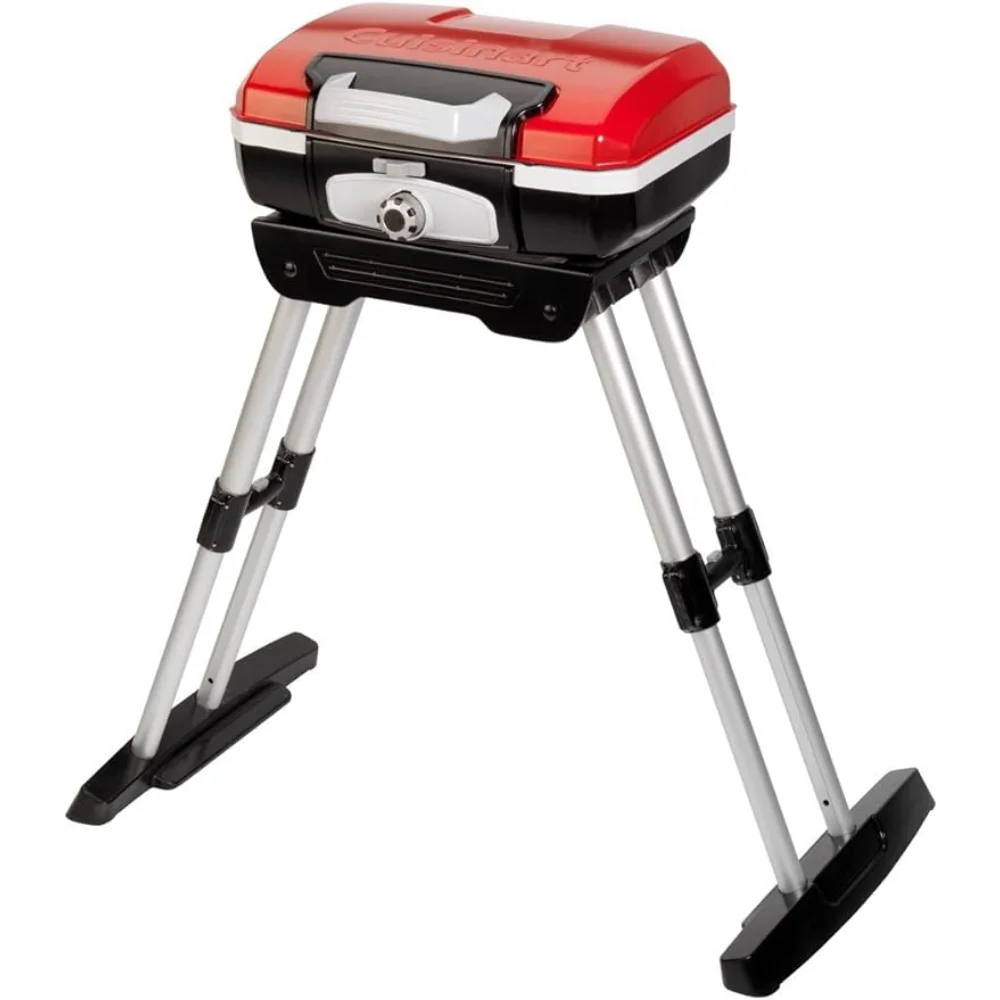 Portable Gas Grill with Versa Stand, Red camping equipment