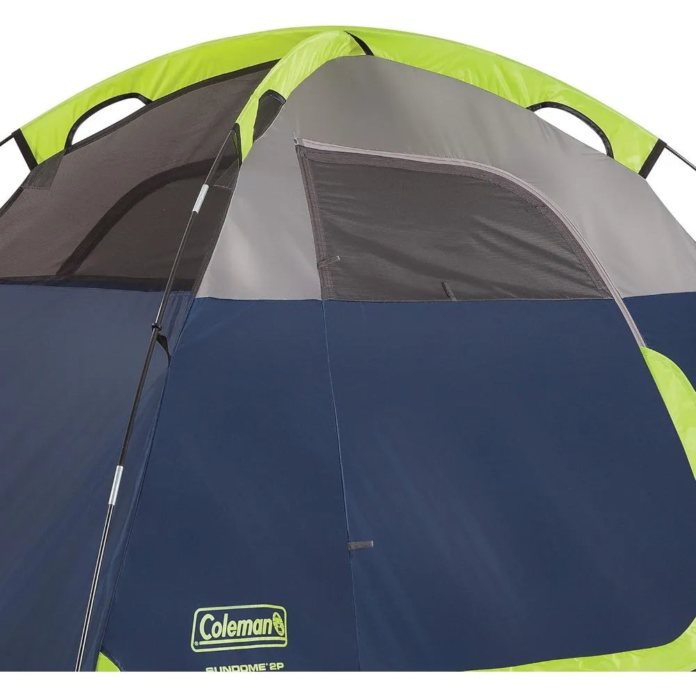 Camping Tent, 2 Person Dome Tent with Snag-Free Poles for Easy Setup in Under 10 Mins, Included Rainfly Blocks Wind