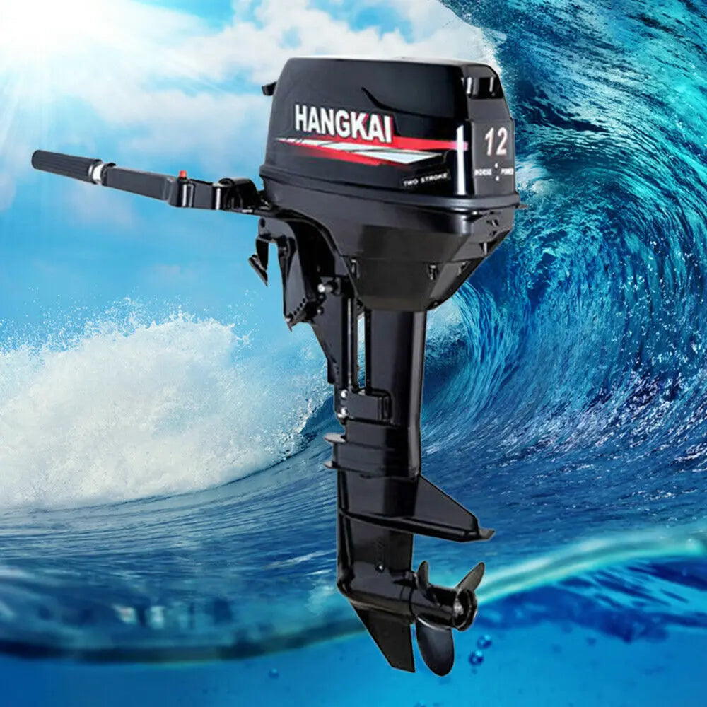 2 Stroke 169CC 12HP Outboard Motor Inflatable Fishing Boat Engine with Water Cooling  System for Inflatable Boats