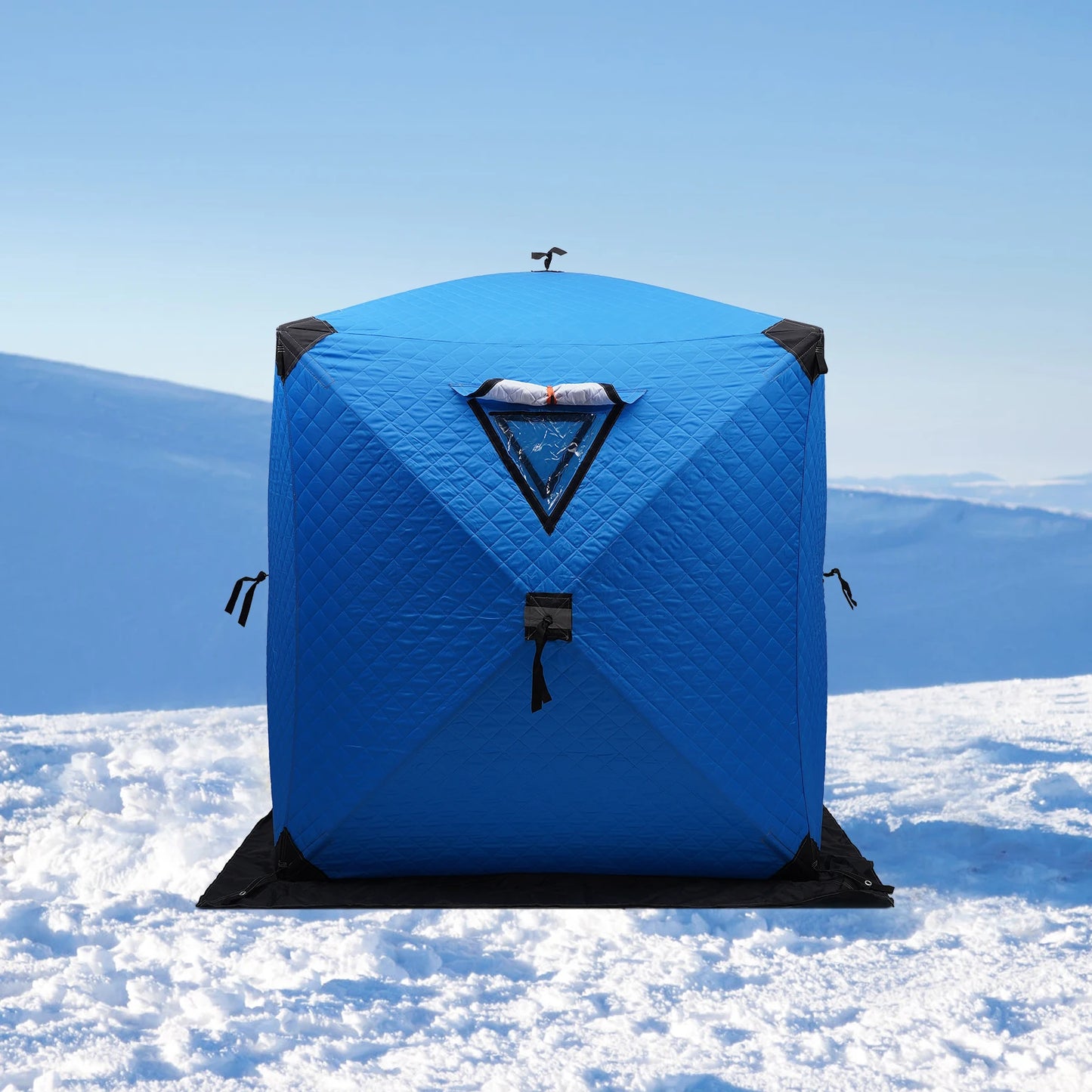 Insulated Ice Fishing Tent Portable Outdoor Picnics Thermal Shelter Windproof Tent Freestanding for 1-2 People