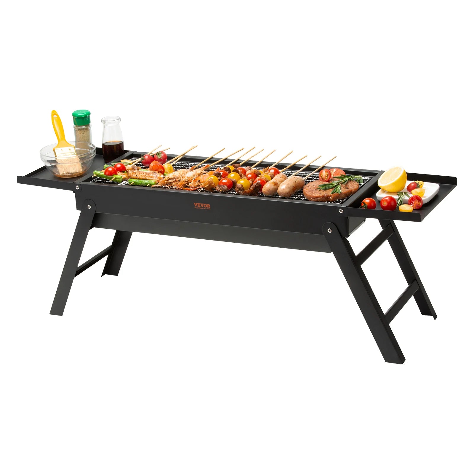 23 inch Portable Charcoal Grill, Flat Top Propane Gas Grills, Compact Foldable Grill for Outdoor Cooking, Barbecue Camping - Get Outdoors Now