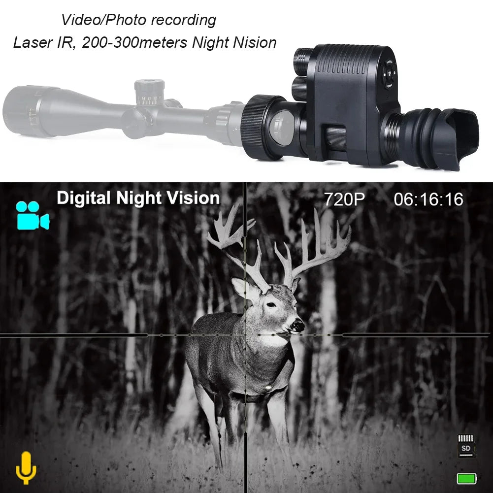 Hunting Infrared Night Vision Scope Device Optical HD Digital Imaging Full Color Day and Night Outdoor Hunting Observation Camera