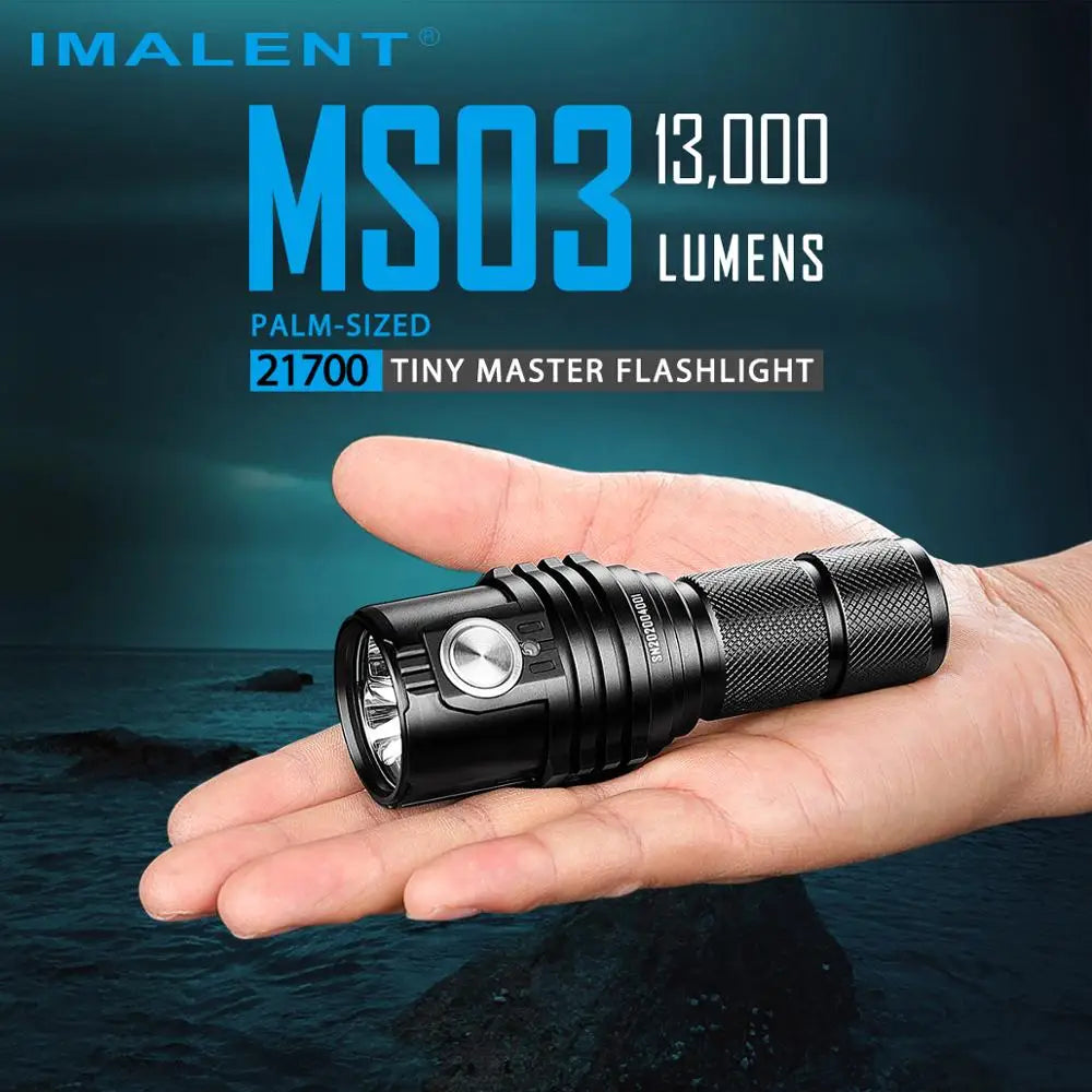 Powerful Flashlight 13000 Lumen Cree XHP70.2 LED Handlight Rechargeable Waterproof Torch for Camping Searching