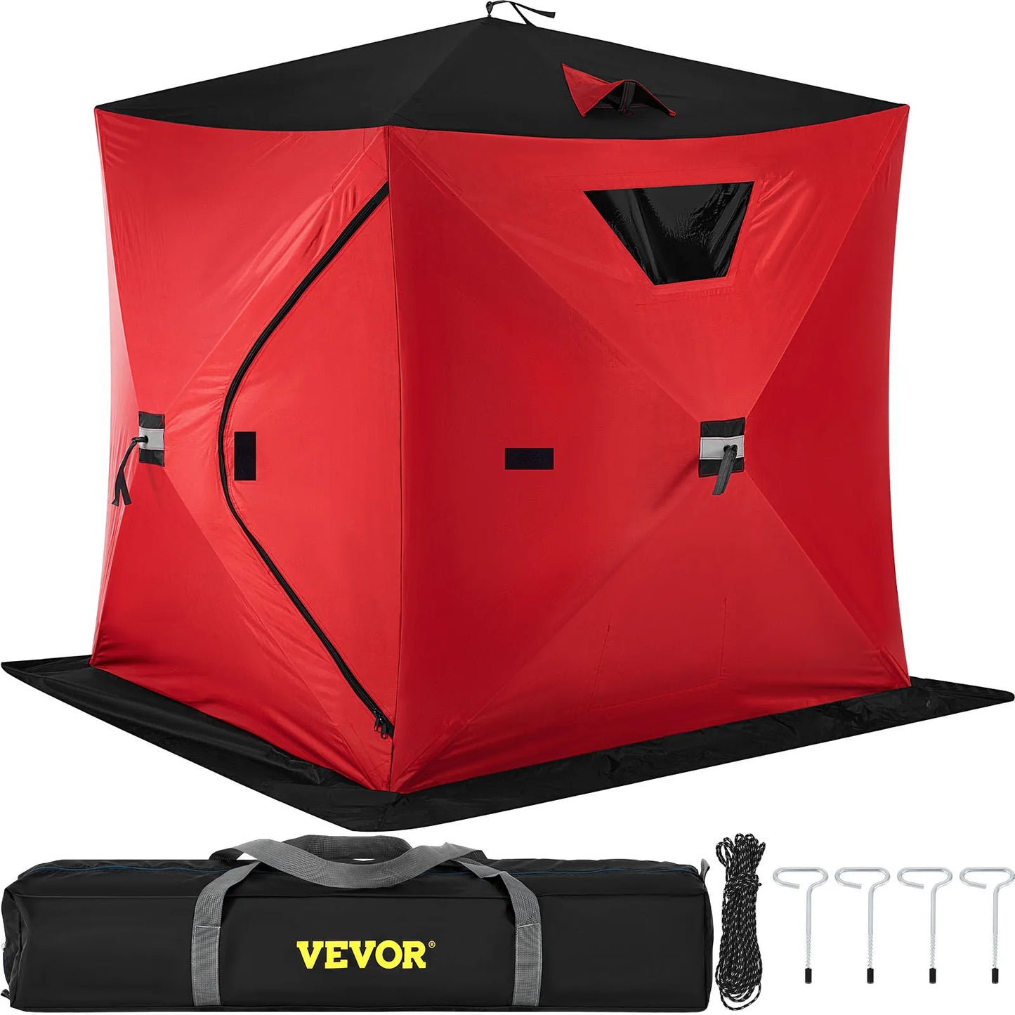 Ice Fishing Shelter Portable Pop-Up Waterproof and Windproof Tent Easily Set-Up for Outdoors Winter Fishing Camping Hiking