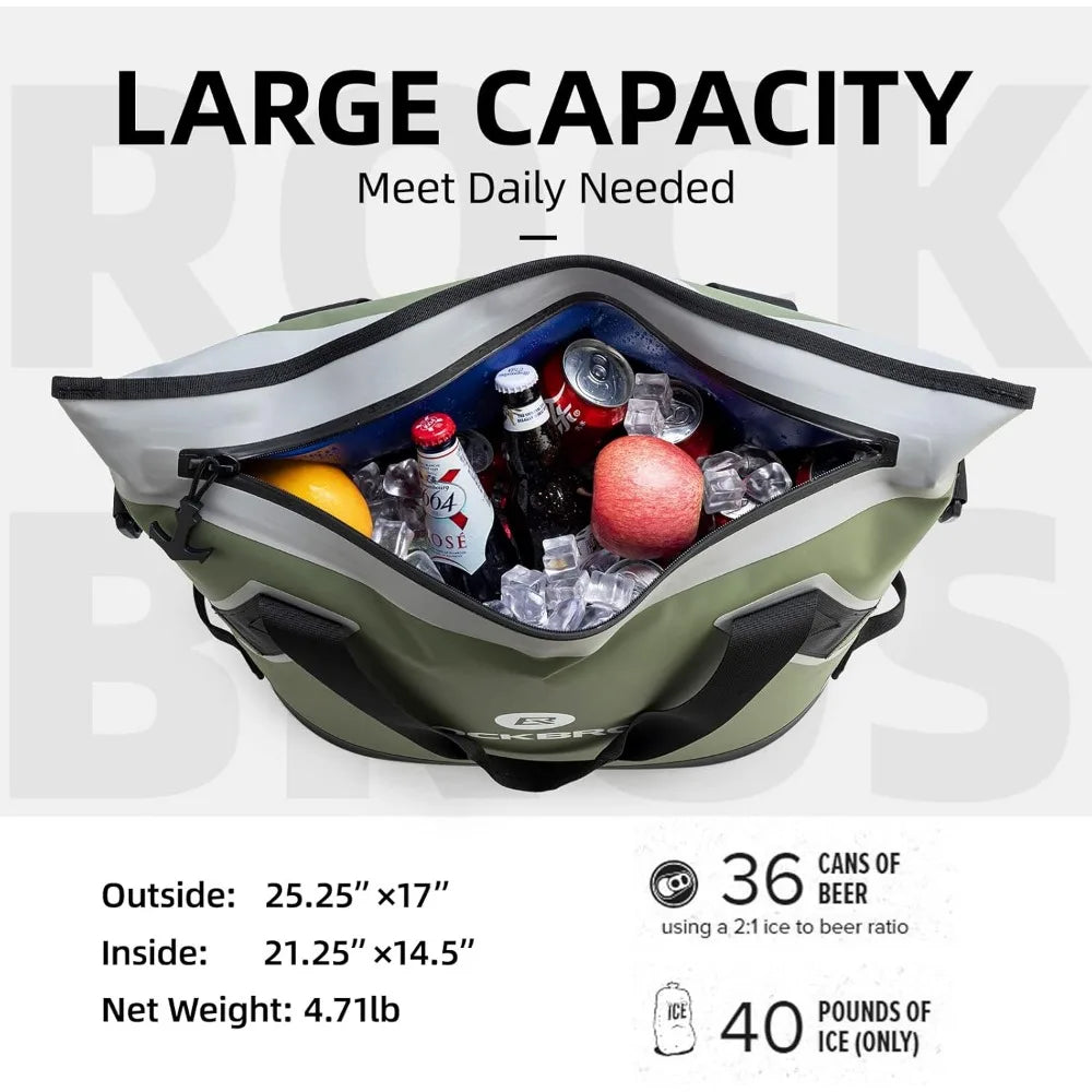 Soft Cooler Insulated Leak Proof  Bag Portable 36 Can Large Soft Sided Coolers Waterproof Insulated Pack Cooler for Travel