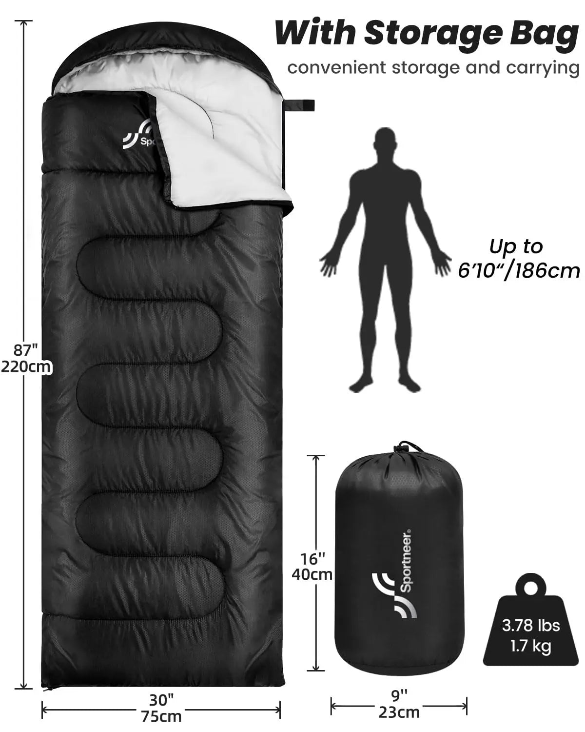 Sleeping Bags for Adults 3-4 Season Warm Weather Waterproof Lightweight Camping Sleeping Bag for  Outdoor - Get Outdoors Now