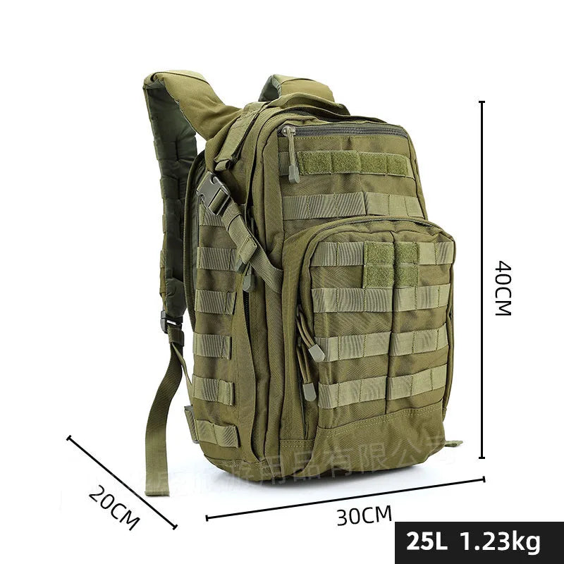 Backpack Hiking Assault Tactical Men Outdoor Travel Bag  25L Field Adventure Camping Rucksack