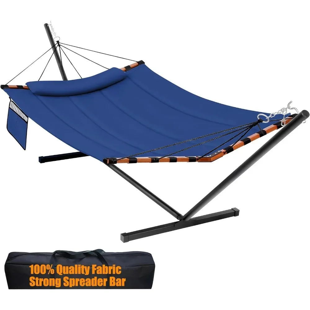 Blue Camping Tent Travel Beach Hanging Hammocks for Leisure Garden Hammock Garden Furniture and Terrace Patio