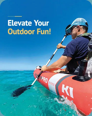 Inflatable Kayak Set: Includes Deluxe 86in Aluminum Oars and High-Output Pump – Super Strong PVC