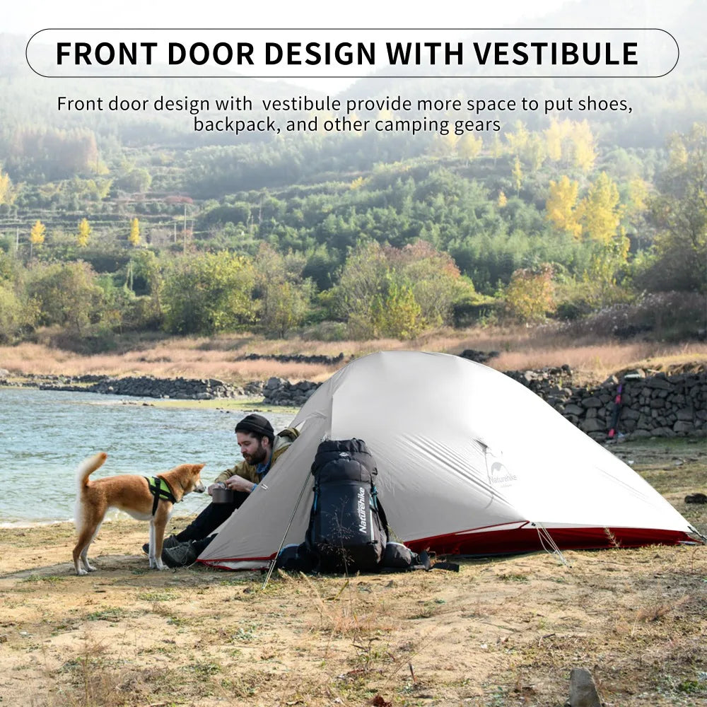 2 Person Tent Lightweight Backpacking Tent with Footprint - Free Standing Ultralight Camping Hiking Backpack Tents