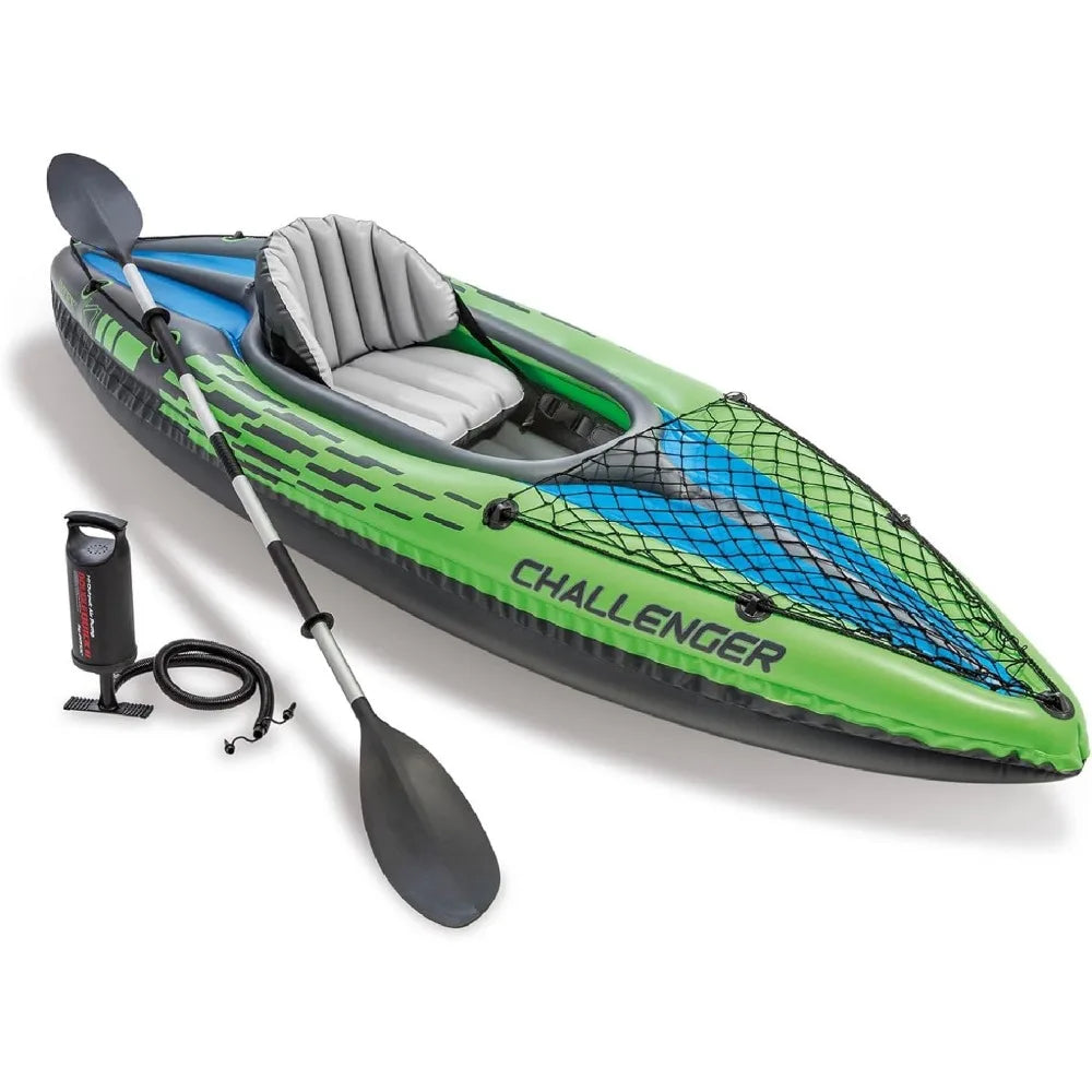 Inflatable Kayak Series: includes Deluxe 86in Kayak Paddles and High-Output Pump – SuperStrong PVC - Get Outdoors Now