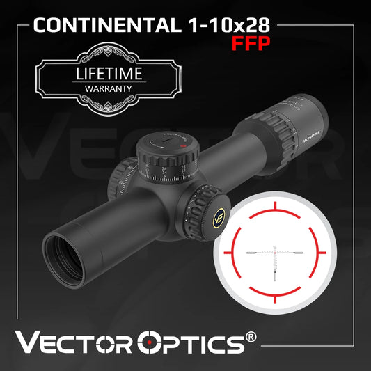 Continental x10 1-10x28 ED FFP Rifle scope With Tactical Acquisition Ring Style BDC Reticle For Hunting,Competition