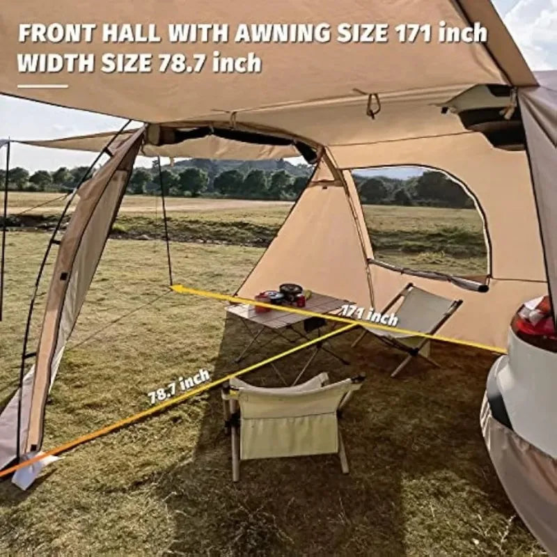 Car Tailgate Shade Awning Tent for Camping