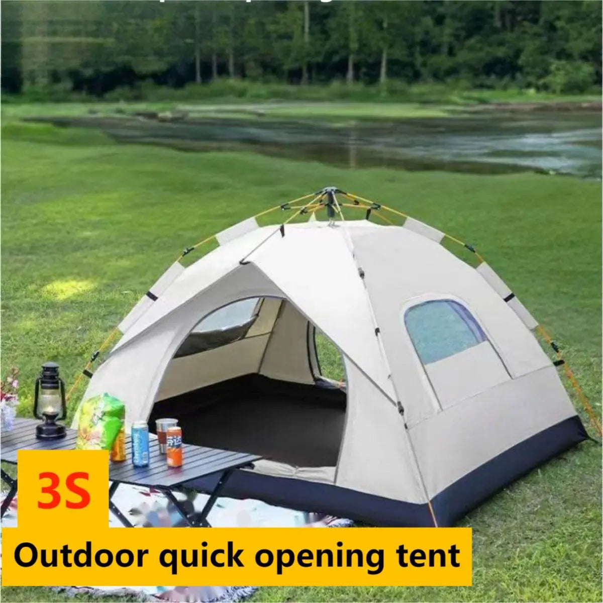 Quick-opening Tent Outdoor Self-driving Travel Camping Tent Automatic  Two doors and two windows - Get Outdoors Now