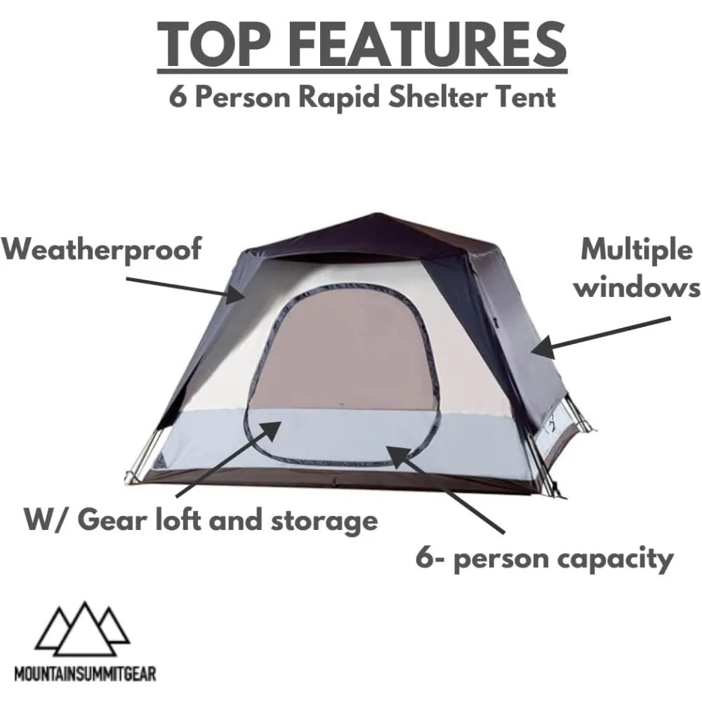 Rapid 6-Person Tent, Camping Gear for The Outdoors, Camping, Rapid Tent