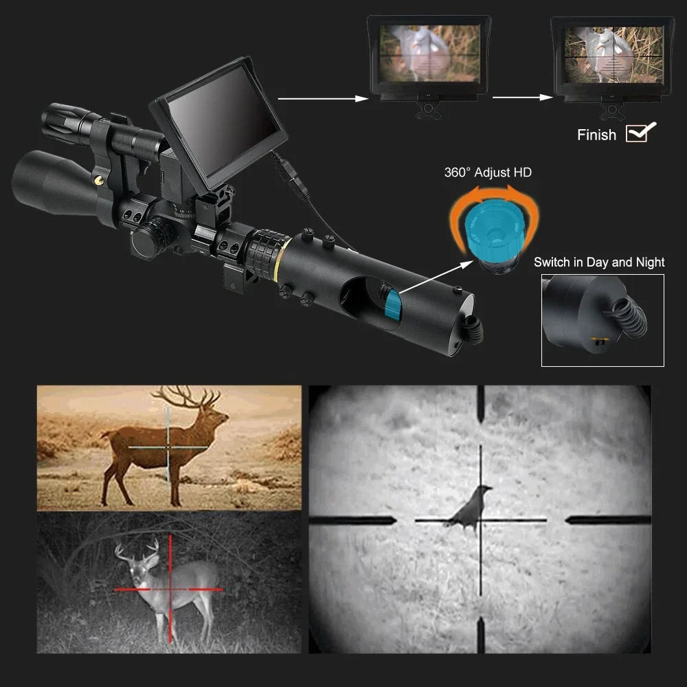 Infrared LED IR Night Vision Rifle scope Hunting Scopes Optics Sight Hunting Camera Hunting Wildlife Night Vision