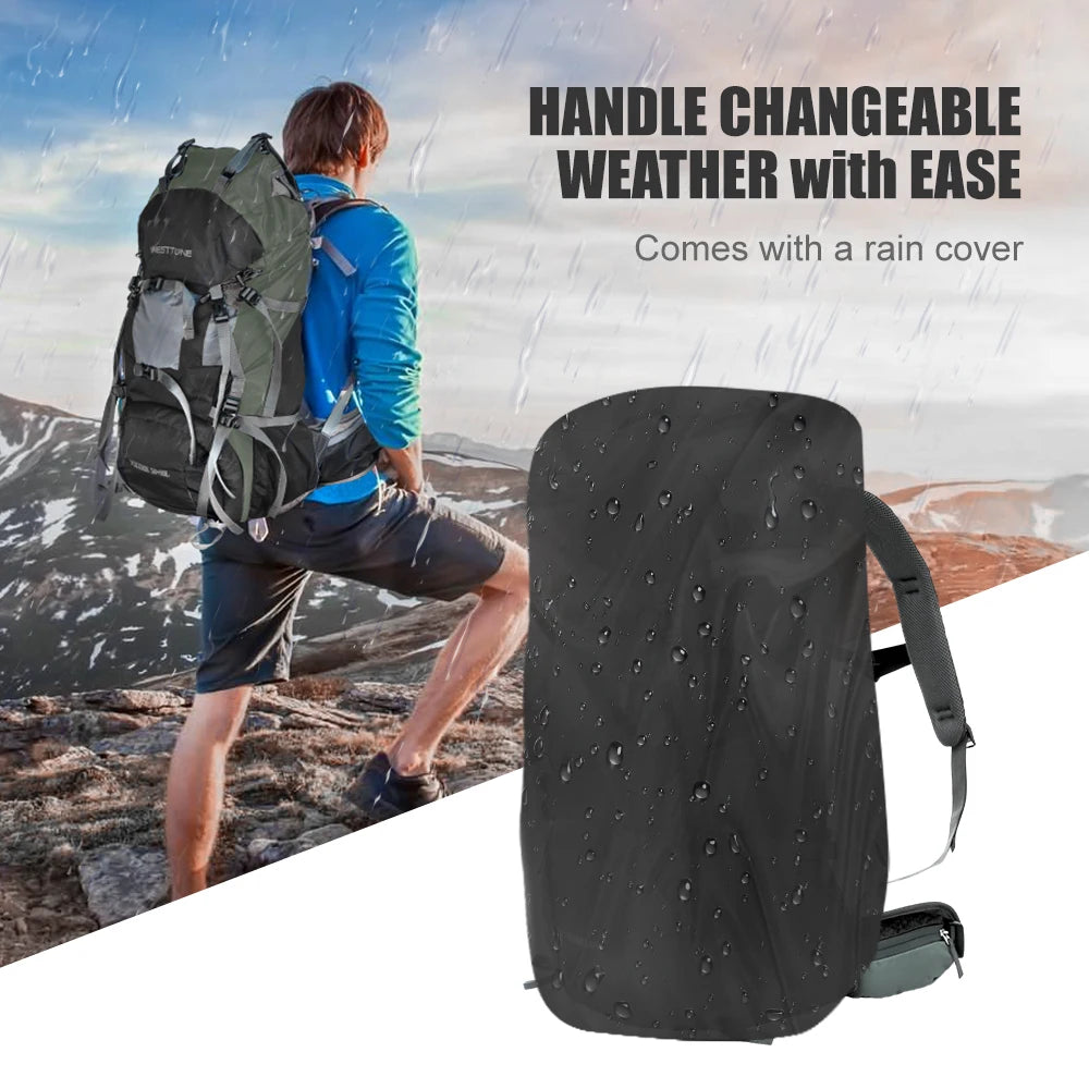 Explorer Internal Frame Backpack with Rain Cover Outdoor Backpack for Hiking Camping  Travel