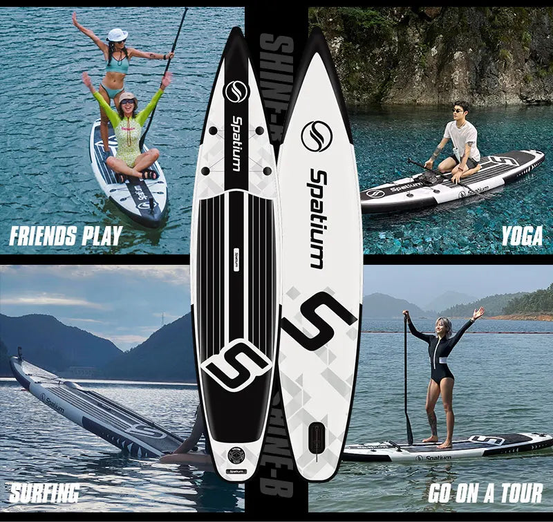 Board Portable Water Sports Air Inflatable Anti-Skid Surfing Board  Equipped With Air Pump, Backpack,