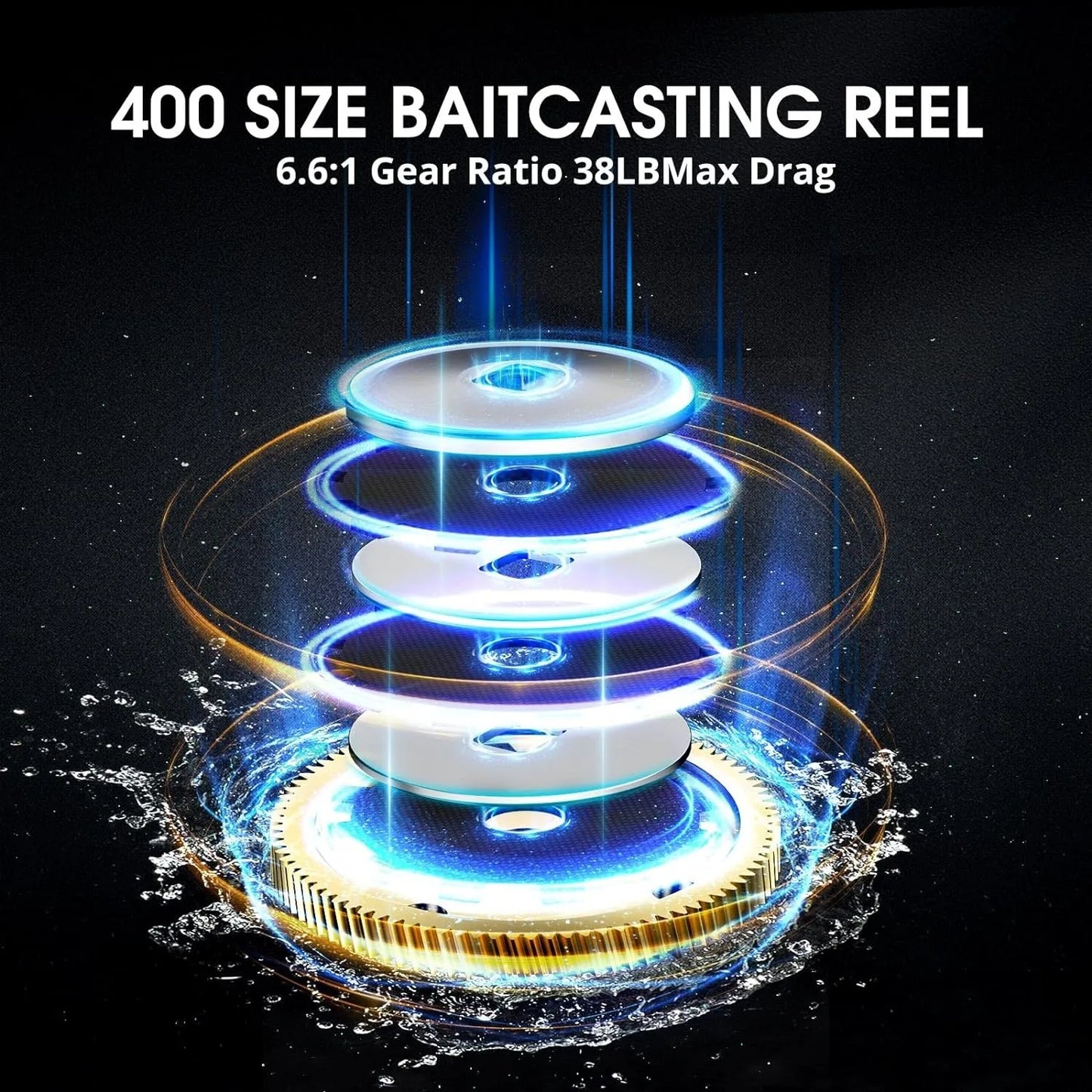 Fishing Reel 38Lbs Drag Aluminum Alloy Frame Bait casting